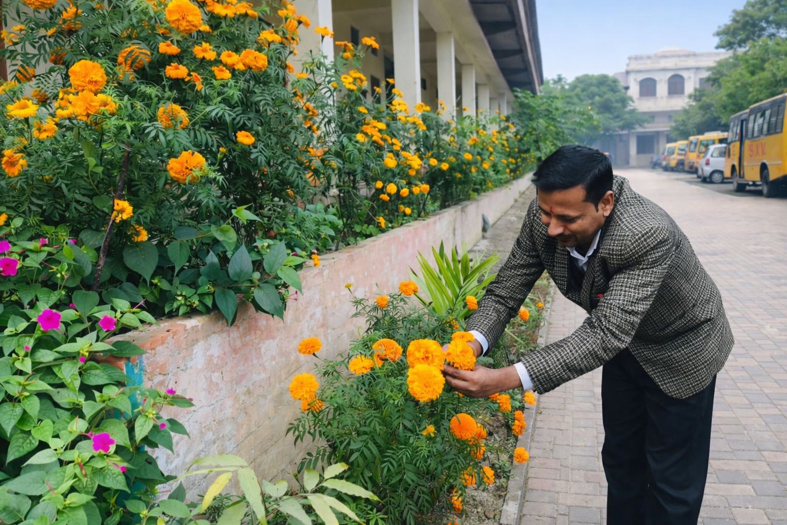 Green eco friendly campus SAV school Raxaul