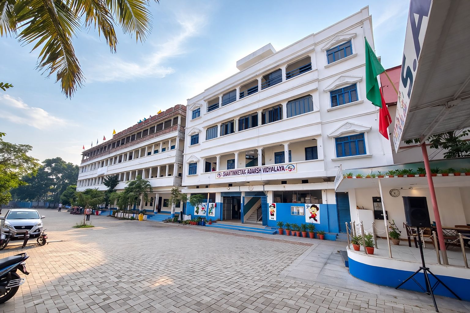 Shantiniketan Adarsh Vidyalaya campus building Raxaul